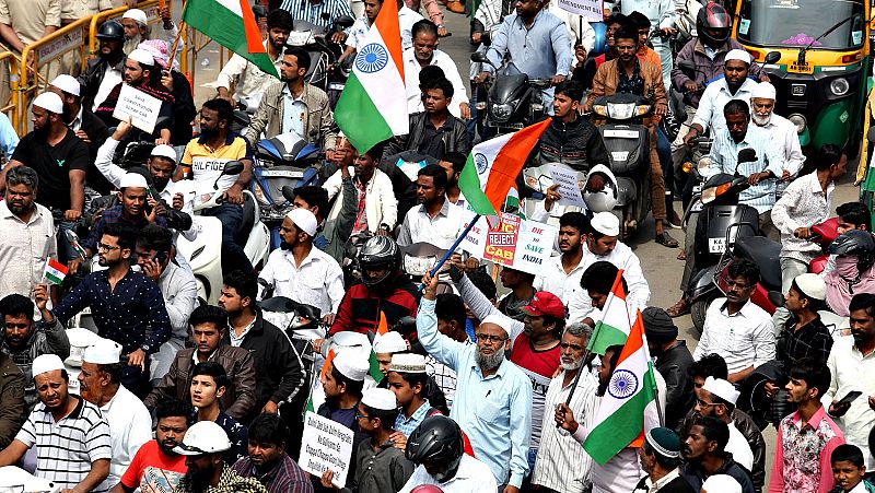 Tercera semana de protestas en India contra la ley de inmigración que discrimina a los musulmanes