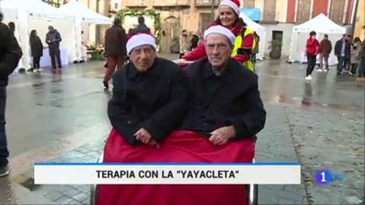 Telediario 1 - La 'Yayacleta', iniciativa solidaria con los mayores en Corella, Navarra