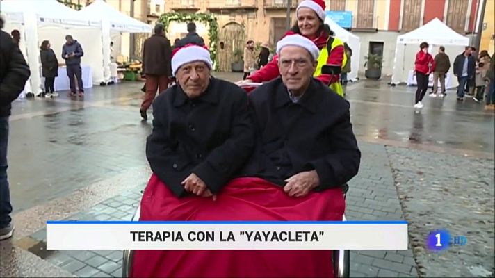 Telediario 1 - La 'Yayacleta', iniciativa solidaria con los mayores en Corella, Navarra