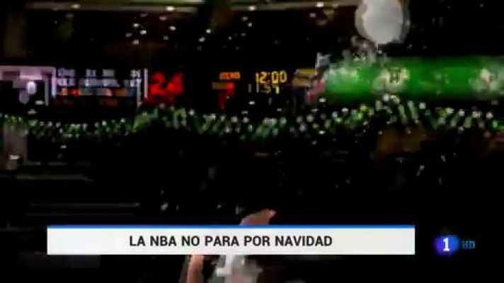 Telediario 1 - Partidazos de Ibaka y Ricky antes del parón en Nochebuena y el acelerón en Navidad