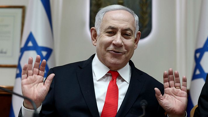  - Benjamín Netanyahu, evacuado por un proyectil de Gaza