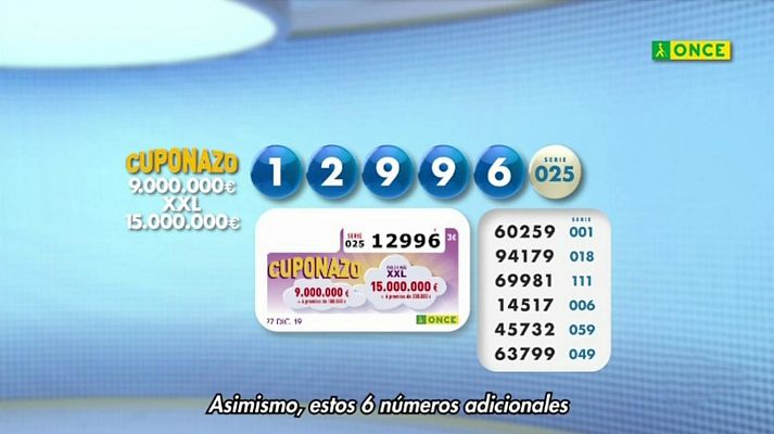 Sorteos ONCE - Sorteo ONCE - 27/12/19