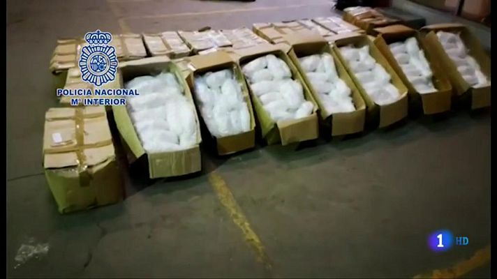 Telediario 1 - La Policía alerta del repunte de entrada de metanfetamina en España