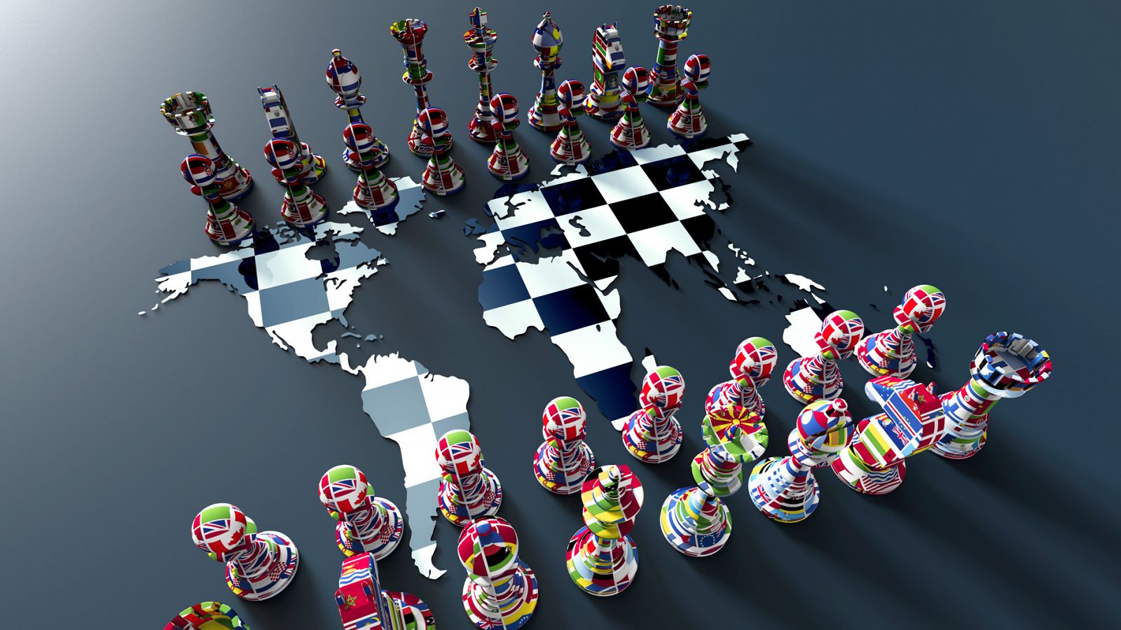 Estas serían las partidas de ajedrez del 2019 si el mapamundi fuera un tablero