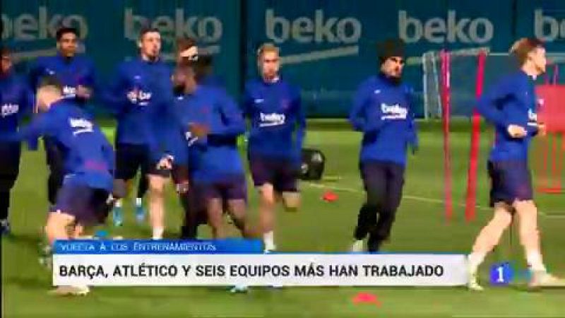 Barcelona, Atlético de Madrid y otros seis equipos de Primera han vuelto a los entrenamientos postvacacionales este fin de semana.