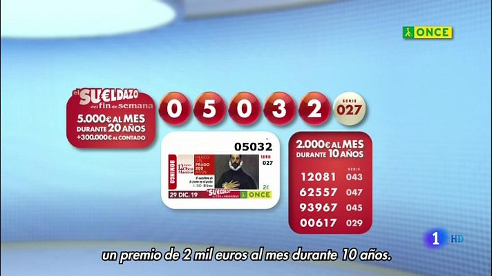 Sorteos ONCE - Sorteo ONCE - 29/12/19