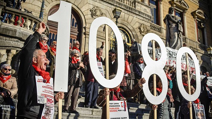 Los pensionistas vascos continúan las manifestaciones