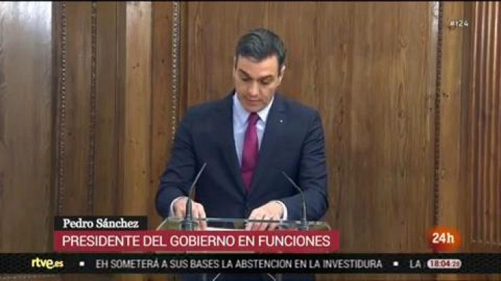 Informativo 24h - Sánchez e Iglesias abogan por un gobierno basado en la "justicia social" y el "diálogo" e instan a un pronta investidura