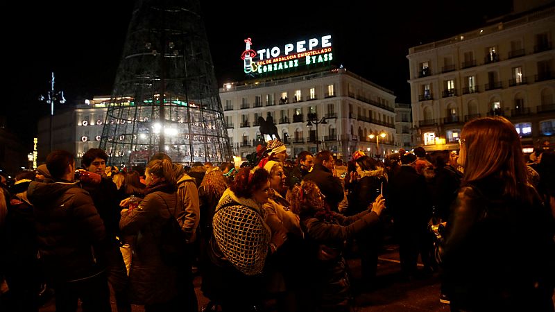 Ensayo general de las Campanadas en la Puerta del Sol de Madrid
