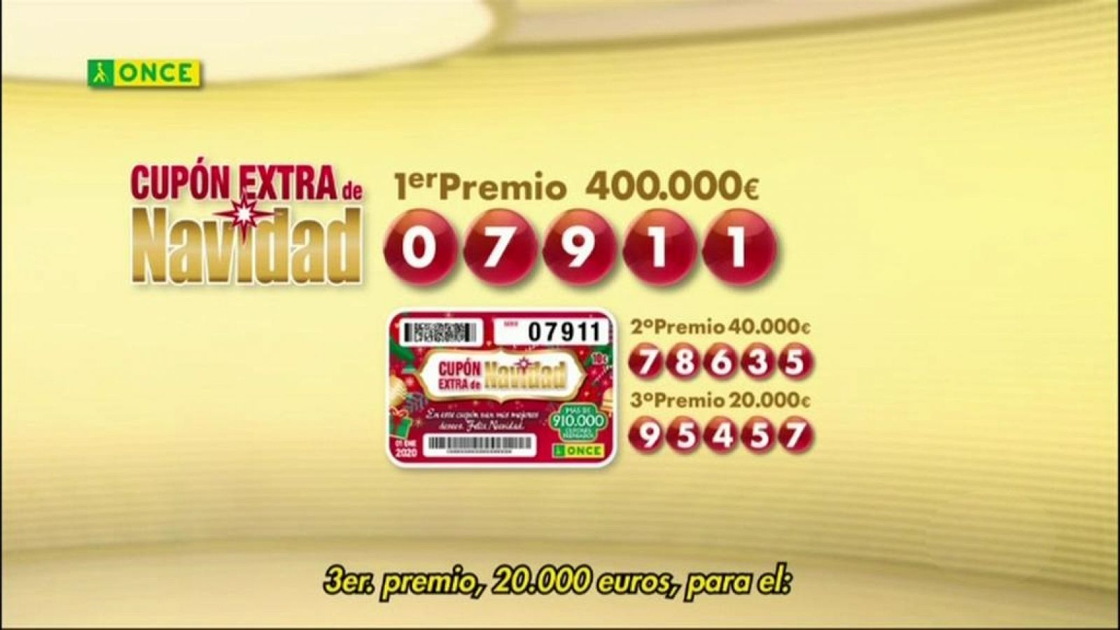 Sorteo ONCE - 01/01/20 - ver ahora