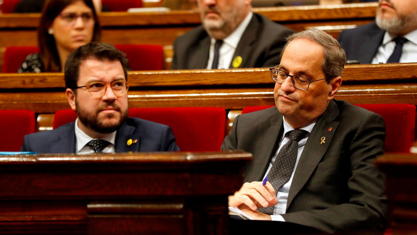 Torra traslada a Aragonès en una reunión que el Govern no asume el pacto entre ERC y PSOE - RTVE.es