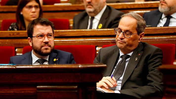  - Torra traslada a Aragonès en una reunión que el Govern no asume el pacto entre ERC y PSOE