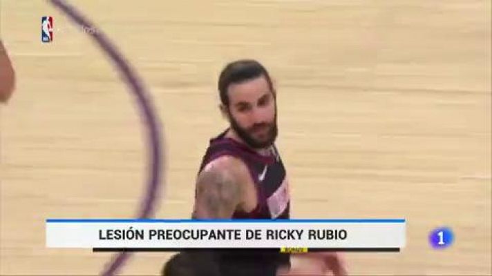 Ricky Rubio se lesiona en el partido contra los Lakers