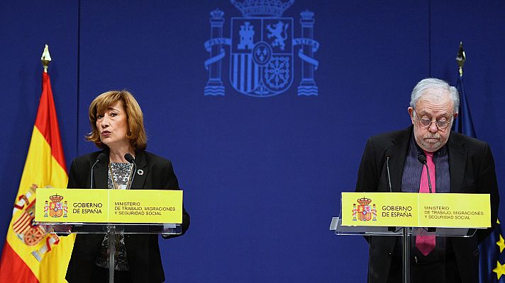 Telediario 1 - El Gobierno ve una evolución positiva en los datos del paro