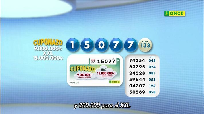 Sorteos ONCE - Sorteo ONCE - 03/01/20