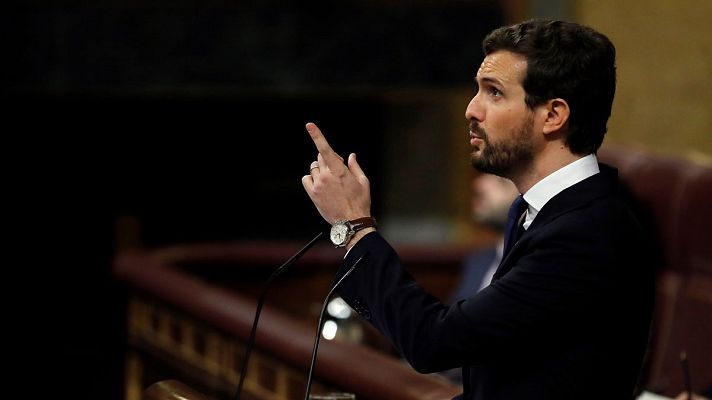 Especiales informativos - Casado augura que la investidura será el "epitafio" de Pedro Sánchez