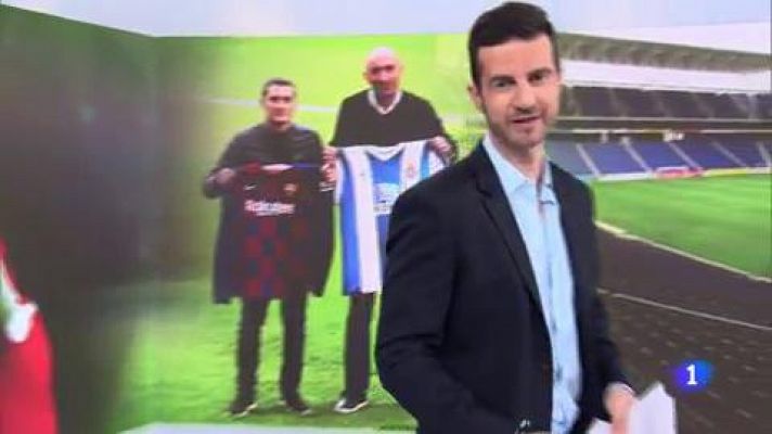 Telediario 1 - Abelardo y Valverde, protagonistas del derbi catalán