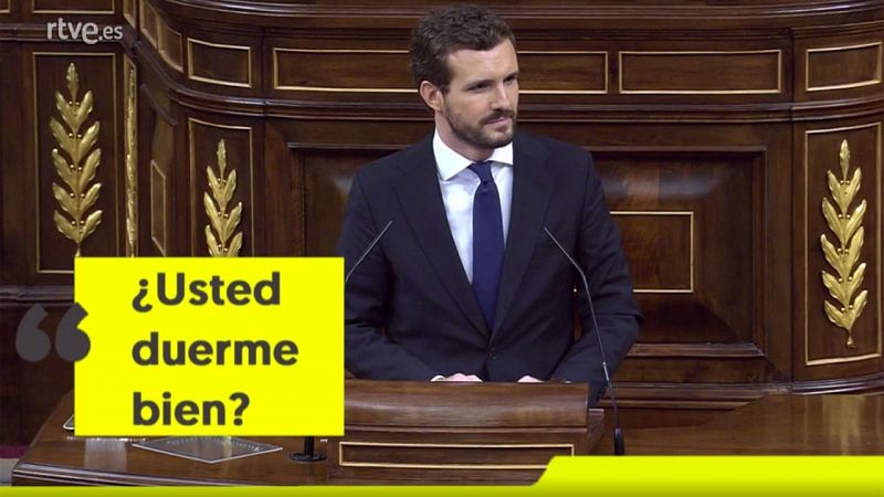 Los reproches por la gestión de la crisis en Cataluña han protagonizado los rifirrafes entre Pedro Sánchez, Pablo Casado y Santiago Abascal en la primera sesión del debate de investidura del candidato socialista.