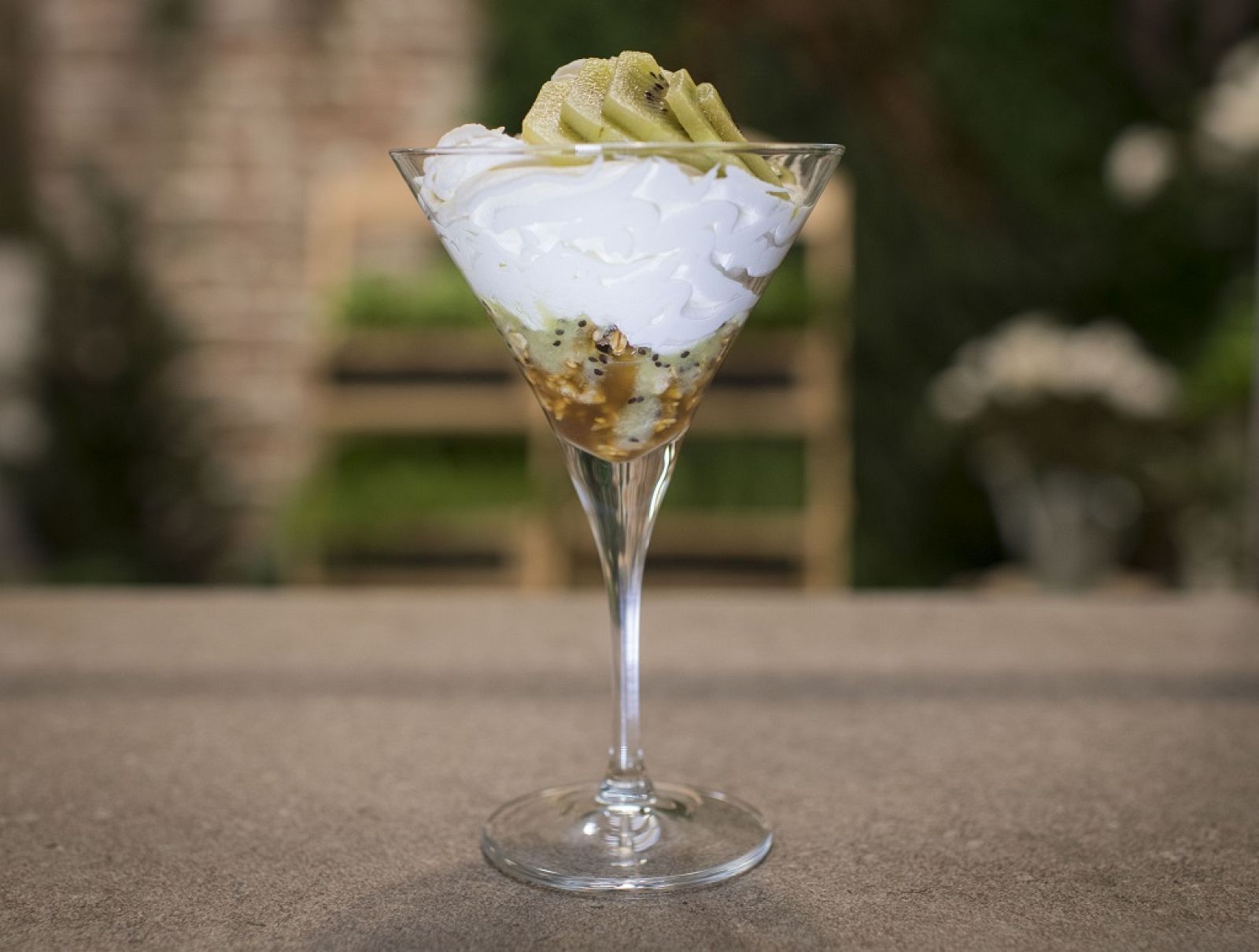 "Mousse de yogur con salsa de kiwi" de Dani García