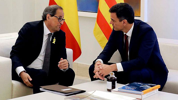 El Govern confirma contactos con Moncloa para la primera reunión entre Sánchez y Torra sobre Cataluña