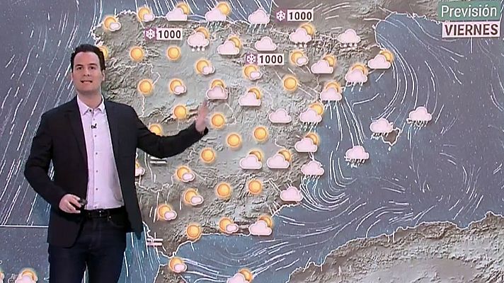 El tiempo - Descenso generalizado de temperaturas y lluvias débiles en el norte peninsular