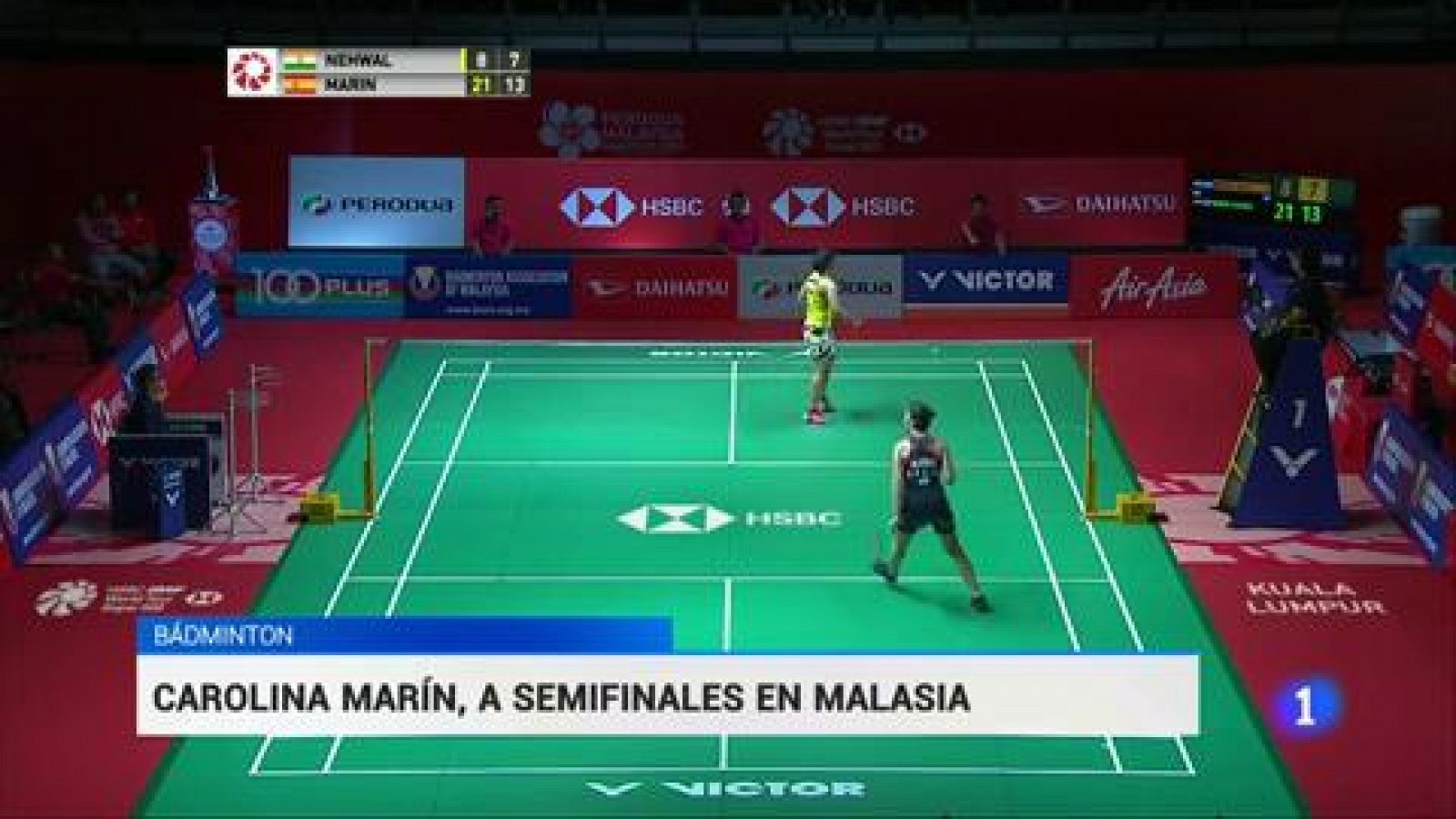 Telediario 1: Carolina Marín, a las semifinales en el Abierto de Malasia | RTVE Play