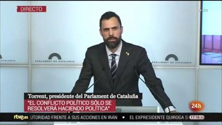 Informativo 24h - Torrent: "Torra sigue siendo diputado del de pleno derecho"