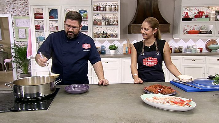 Hacer de comer - Sopa de marisco y mousse de yogur