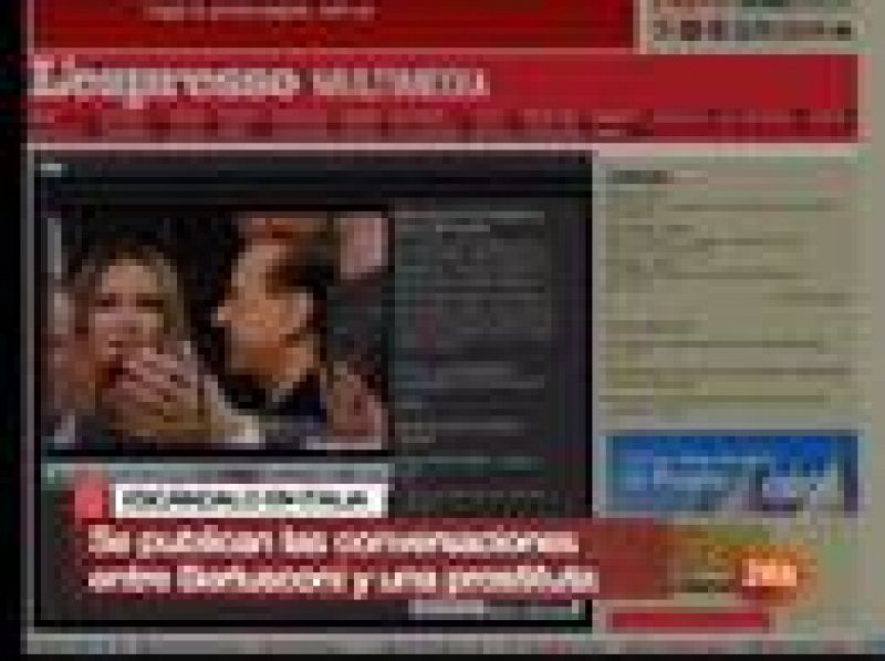 El semanario L'Espresso ha publicado en su edición digital conversaciones entre el primer ministro italiano, Silvio Berlusconi, y una prostituta de lujo (20/07/09).