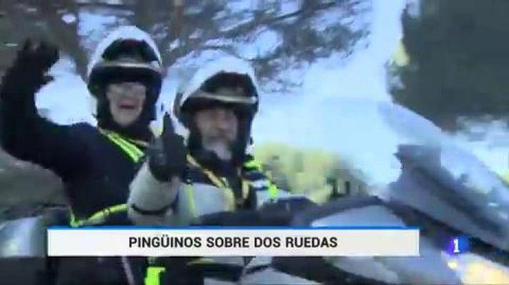 Telediario 1 - Miles de moteros participan en Valladolid en la 37 edición de Pingüinos