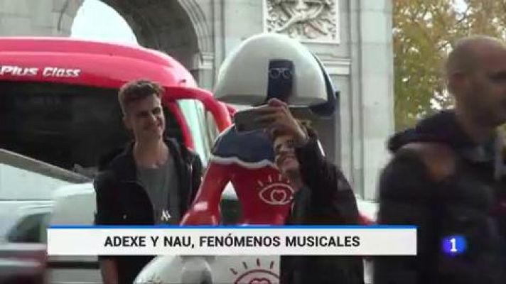Telediario 1 - Adexe y Nau, dos adolescentes canarios que han conseguido llenar auditorios en México