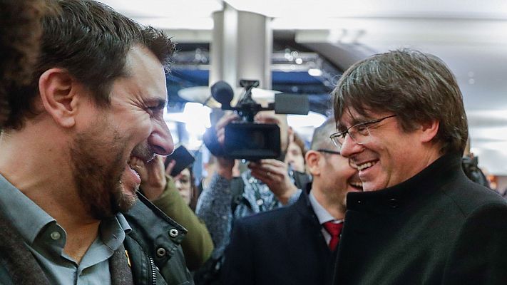 Parlamento - Junqueras, Puigdemont, Comín y el Parlamento Europeo
