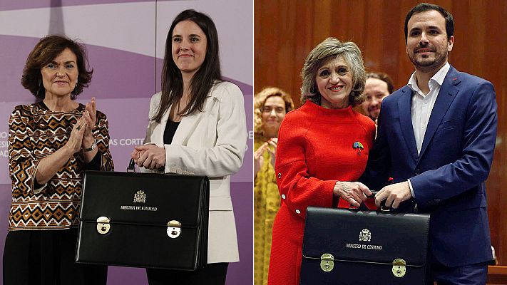 Telediario 1 - Irene Montero y Alberto Garzón toman posesión como ninistros de Igualdad y de Consumo