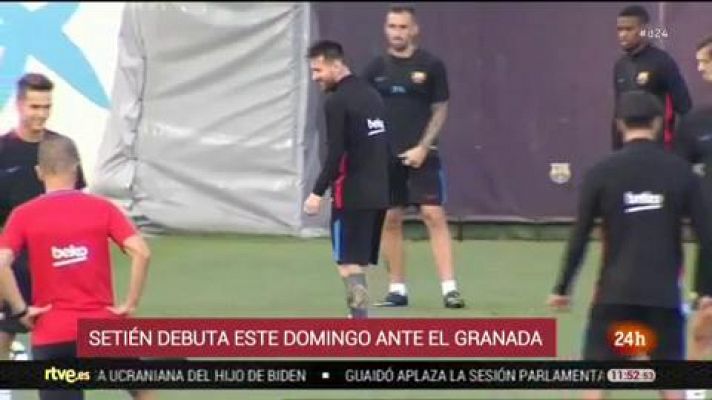 Telediario 1 - Setién, un enamorado del fútbol de toque, para reconducir al Barça