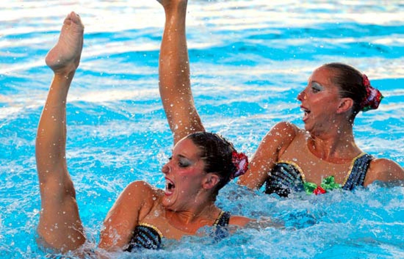 Gemma Mengual y Andrea Fuentes terminan segundas en la final por parejas de la rutina técnica en el Mundial de Natación de Roma.  