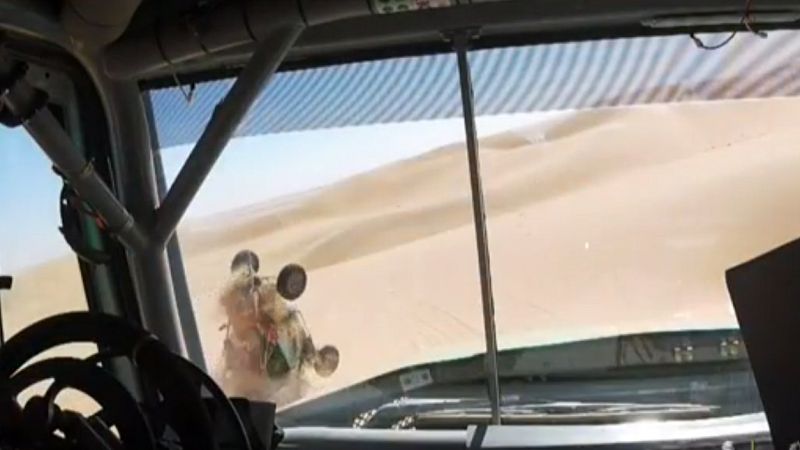 La carambóla de un 'side by side' desde el camión de Albert Llovera