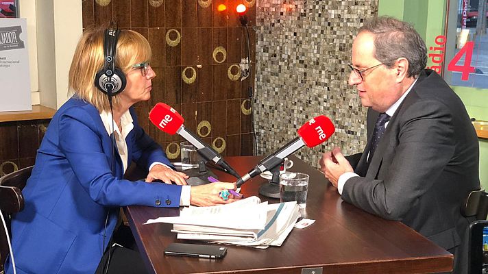 Informativo 24h - Torra quiere ver "si hay voluntad real" en Sánchez de solucionar el "conflicto catalán"