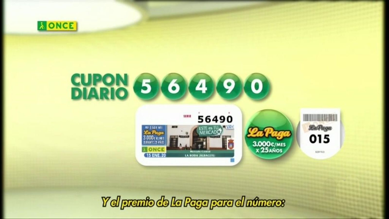 Sorteo ONCE - 15/01/20 - ver ahora