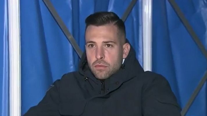 Jordi Alba, espectador de lujo en el Bellsport-Barcelona, donde jugó su hermano