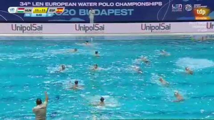 España y Hungría empatan en el Europeo de waterpolo (11-11)