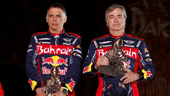 Dakar - Sainz y Cruz reciben su tercer Dakar en el podio