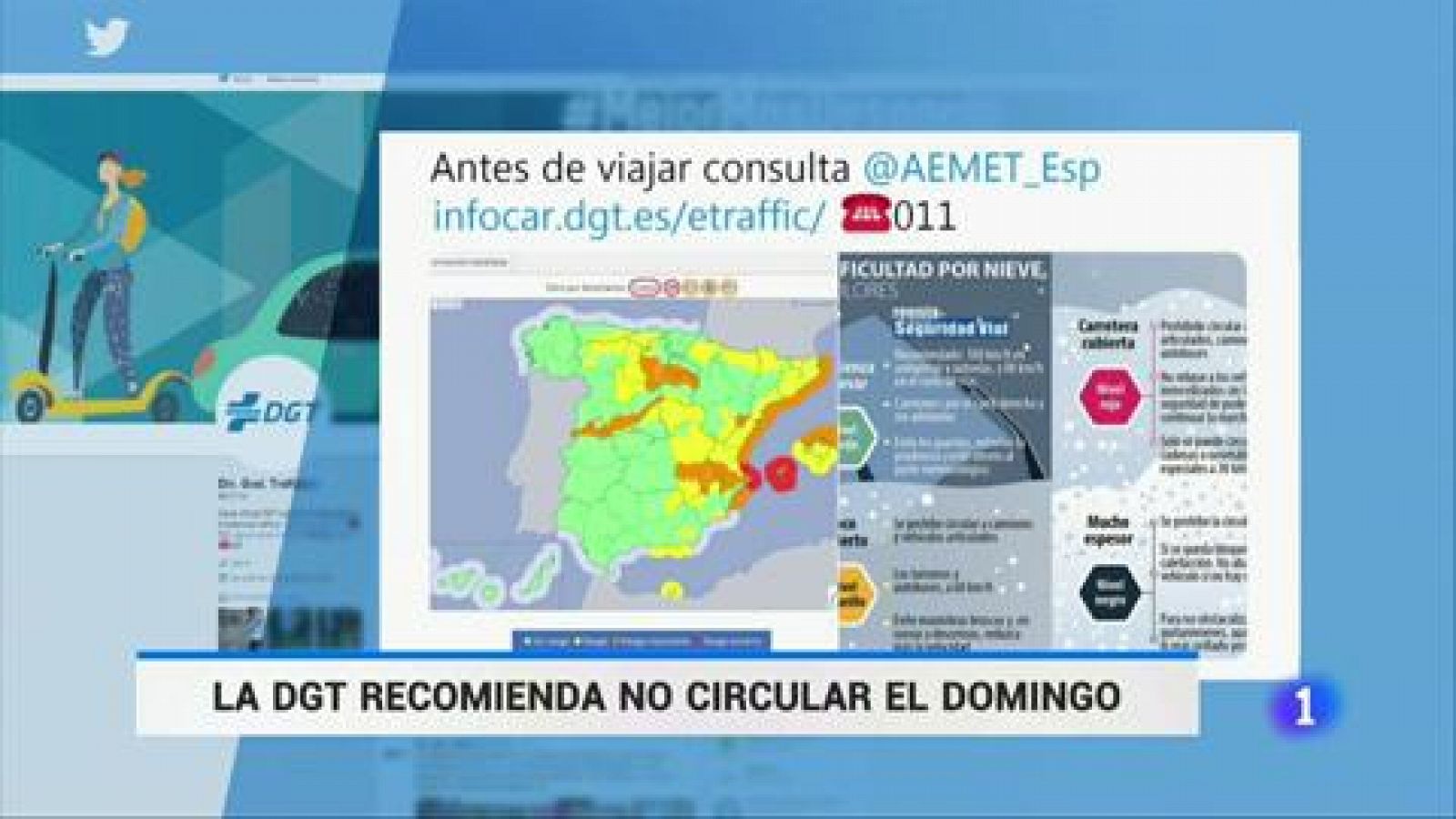 La DGT recomienda no circular el domingo por la llegada de la borrasca Gloria - RTVE.es