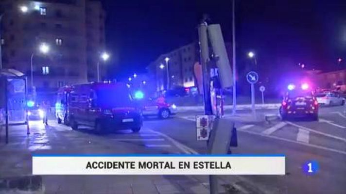 Telediario 1 - Mueren dos hermanos de ocho y cinco años en el accidente causado por un autobús en Estella