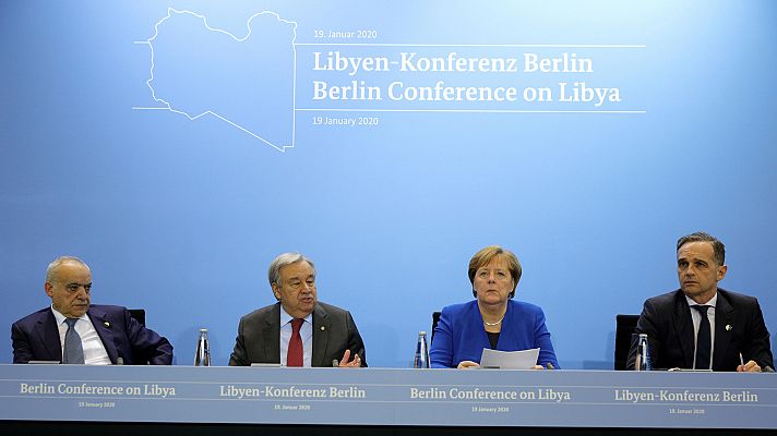 Telediario 1 - La Conferencia de Berlín sobre Libia acuerda respetar el alto el fuego y el embargo de armas