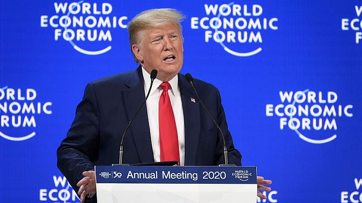 Trump defiende en Davos la fortaleza económica de EE.UU