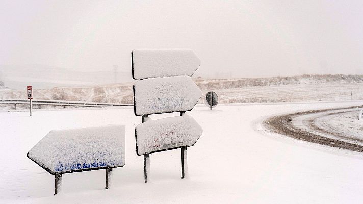 Nevadas en el sistema Ibérico y Pirineo oriental