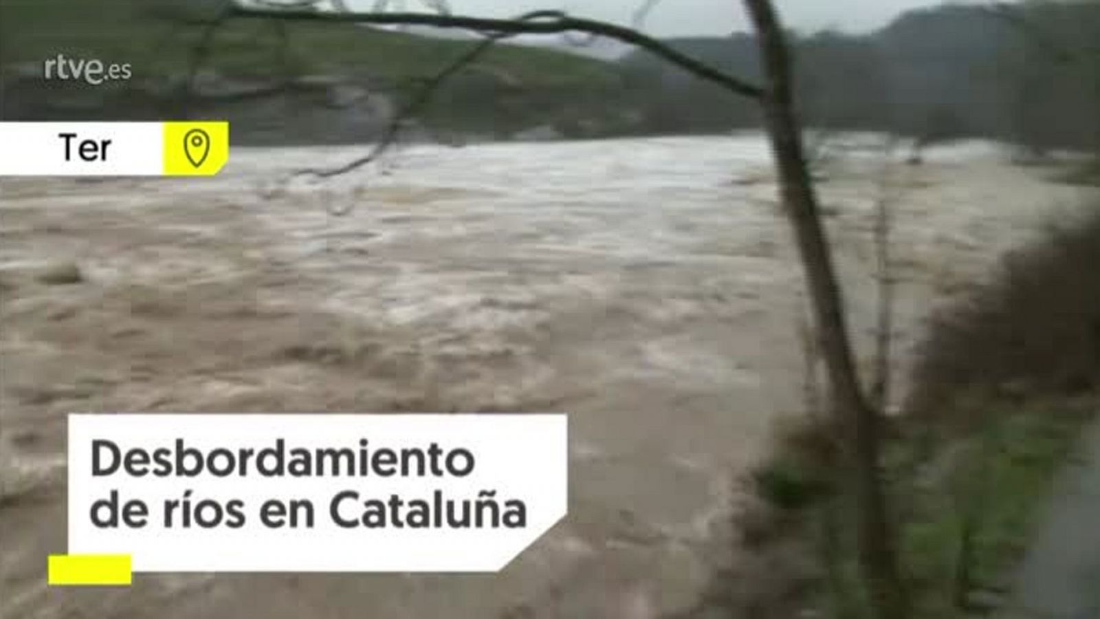 Los ríos Fluvià, Ter y Tordera, desbordados en Cataluña