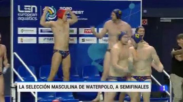 Telediario 1 - España se mete en las semifinales del Europeo de waterpolo