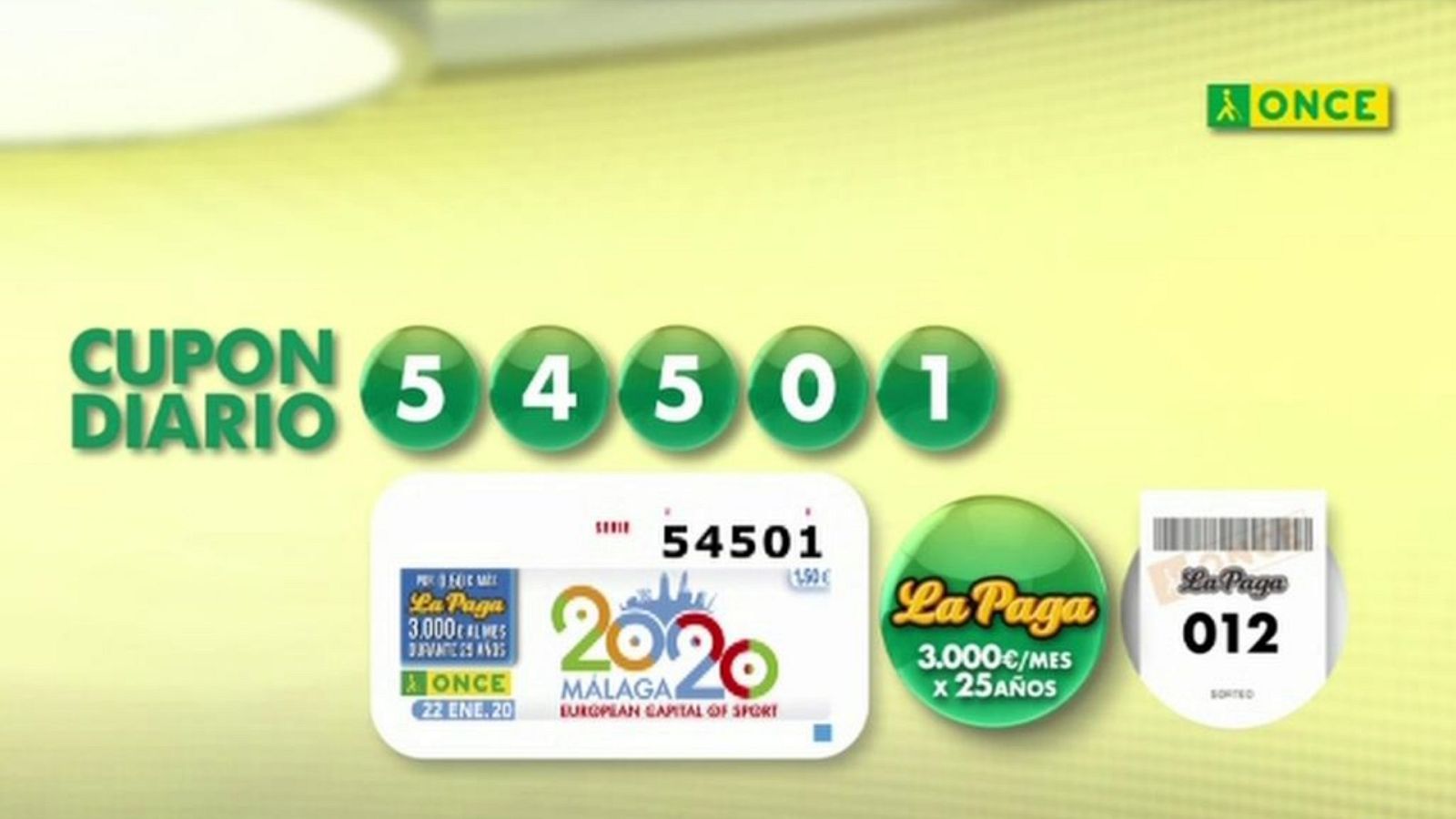 Sorteo ONCE - 22/01/20 - ver ahora