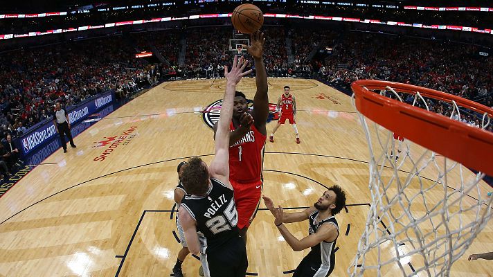 Esperado debut del novato Zion Williamson con derrota de los Pelicans